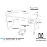 Mesa De Escritório Escrivaninha com Gaveta 160x60cm Tampo 30mm - 3