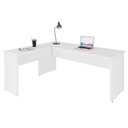 Ver imagem 3 de Escrivaninha Mesa Escritório em L 160cm Branco