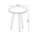 Ver imagem 4 de Mesa Lateral Canto para Sala Redonda Luna Patrimar Off White