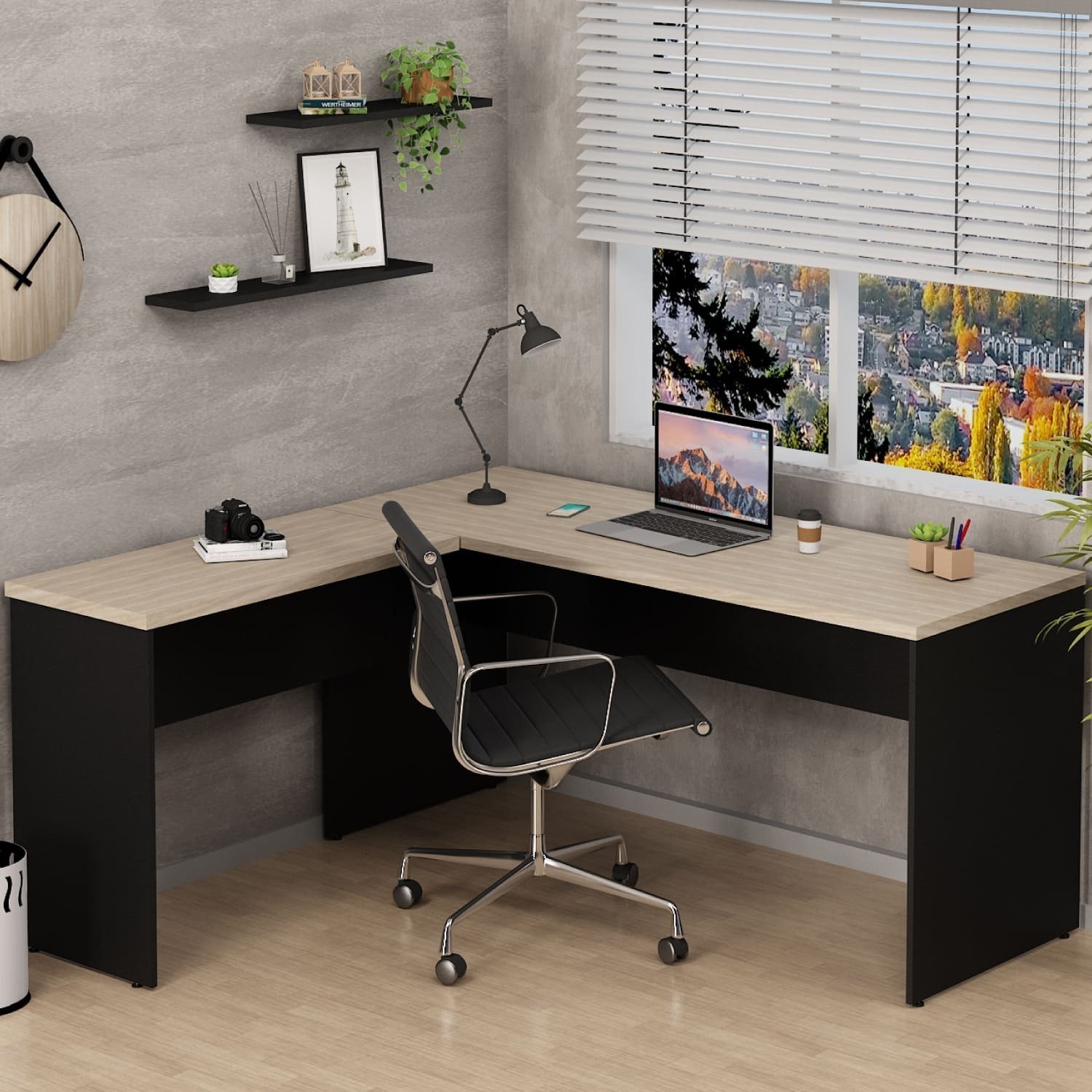 Mesa De Escritório em L 160x150cm