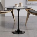 Ver imagem 2 de Mesa Lateral Tulipa Saarinen Redonda 41 Cm Laqueada Preto