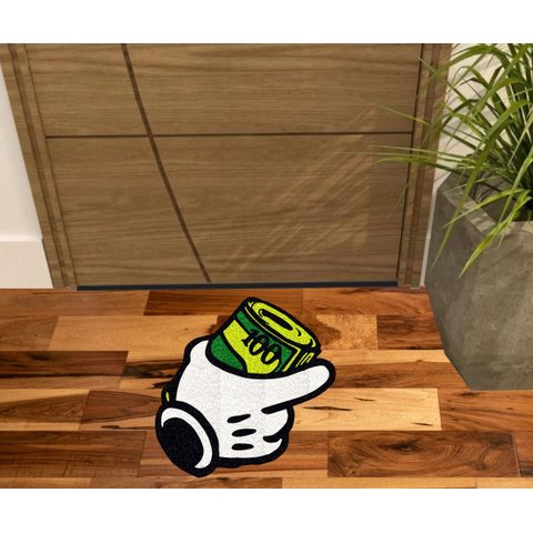 TAPETE DECORAÇÃO MÃO DE DOLLAR, TAPETES DIFERENTES E DIVERTIDOS.