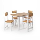 Ver imagem 3 de Conjunto Sala de Jantar Mesa Nicoli Retangular 110x68cm com 4 Cadeiras Delta