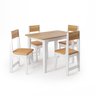 Conjunto Sala de Jantar Mesa Nicoli Retangular 110x68cm com 4 Cadeiras Delta - 3