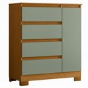 Ver imagem 1 de Cômoda Quarto Sapateira 84cm Lipion Cinamomo/Sálvia a02 - Mpozenato