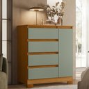 Ver imagem 2 de Cômoda Quarto Sapateira 84cm Lipion Cinamomo/Sálvia a02 - Mpozenato