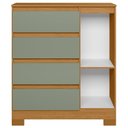 Ver imagem 5 de Cômoda Quarto Sapateira 84cm Lipion Cinamomo/Sálvia a02 - Mpozenato