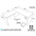 Ver imagem 3 de Escrivaninha Mesa Escritório em L 160x150cm com Gaveta