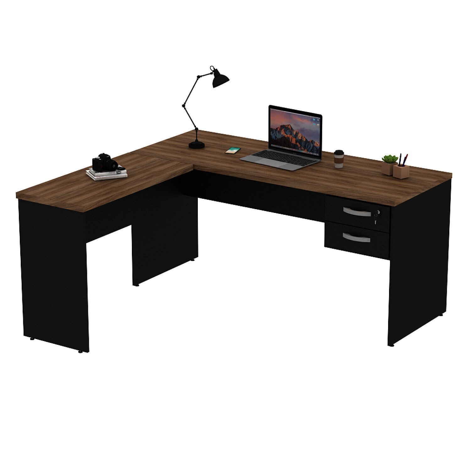 Mesa De Escritório em L 160x150cm com Gaveta - 2