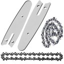 Ver imagem 1 de Sabre com Corrente 14 Dentes Kit 2 Uni Mini Motosserra Reposiçao 4 Polegadas Resistente Portatil Mul