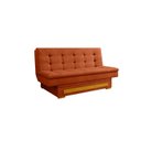 Ver imagem 5 de Sofá Cama com Baú Berilo Espresso Móveis Laranja Mostarda