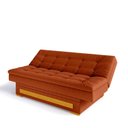 Ver mais imagens de Sofá Cama com Baú Berilo Espresso Móveis Laranja Mostarda