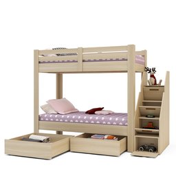 Beliche Infantil/Juvenil 2 Gavetões Escada com 4 Gavetas Star Plus Casatema - 5