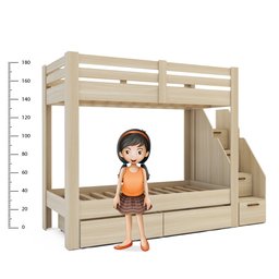 Beliche Infantil/Juvenil 2 Gavetões Escada com 4 Gavetas Star Plus Casatema - 7