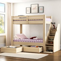 Beliche Infantil/Juvenil 2 Gavetões Escada com 4 Gavetas Star Plus Casatema - 4