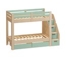 Ver imagem 2 de Beliche Infantil/Juvenil 2 Gavetões Escada com 4 Gavetas Star Plus Casatema MadeiraOriginals Marrom/