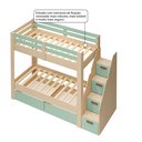 Ver imagem 5 de Beliche Infantil/Juvenil 2 Gavetões Escada com 4 Gavetas Star Plus Casatema MadeiraOriginals Marrom/