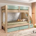 Ver imagem 2 de Beliche Infantil/juvenil 2 Gavetões Escada com 4 Gavetas Star Plus Casatema MadeiraOriginals