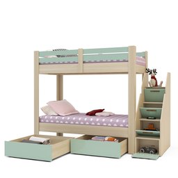 Beliche Infantil/Juvenil 2 Gavetões Escada com 4 Gavetas Star Plus Casatema - 5