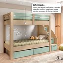 Ver imagem 7 de Beliche Infantil/Juvenil 2 Gavetões Escada com 4 Gavetas Star Plus Casatema MadeiraOriginals Marrom/
