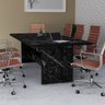 Mesa para Sala de Reunião Escritório Mdf Estilo Mármore 8 Lugares - 2