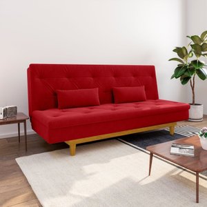 Sofá Cama 3 Lugares em Suede Tokio Yescasa