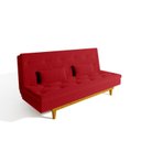 Ver imagem 5 de Sofá Cama 3 Lugares em Suede Tokio Yescasa Vermelho