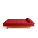 Ver imagem 6 de Sofá Cama 3 Lugares em Suede Tokio Yescasa Vermelho