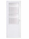 Ver imagem 2 de Porta de Giro Alumínio Branco Social c/Grade Veneziana 2V Maxx - 210x90 - Direita
