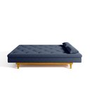 Ver imagem 6 de Sofá Cama 3 Lugares em Suede Tokio Yescasa Azul