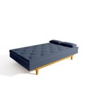 Ver imagem 7 de Sofá Cama 3 Lugares em Suede Tokio Yescasa Azul