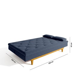 Sofá Cama 3 Lugares em Suede Tokio Yescasa - 4