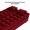 Ver imagem 6 de Sofa Cama 2 Lugares 185 Cm Duda Veludo Maserati Vermelho Milani Store