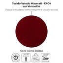Ver imagem 5 de Sofa Cama 2 Lugares 185 Cm Duda Veludo Maserati Vermelho Milani Store