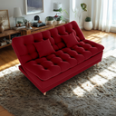 Ver mais imagens de Sofa Cama 2 Lugares 185 Cm Duda Veludo Maserati Vermelho Milani Store