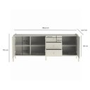 Ver imagem 2 de Buffet 3 Portas 3 Gavetas Jasper 185cm Off White Fosco com Champagne