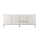Ver imagem 4 de Buffet 3 Portas 3 Gavetas Jasper 185cm Off White Fosco com Champagne