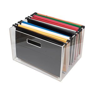 Caixa Arquivo Pastas Suspensas Acrílico 5mm Cristal Premium Centauri Acrílicos CX-PS-C