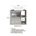 Ver imagem 7 de Gabinete de Banheiro Suspenso 60cm com 2 Nichos 1 Porta Basculante e 1 Gaveta com Cuba BH8005 Bege/Mel/Arenas