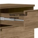 Ver imagem 4 de Cômoda 2 Portas 5 Gavetas Málaga Gold com Pés Marrom/Jatobá
