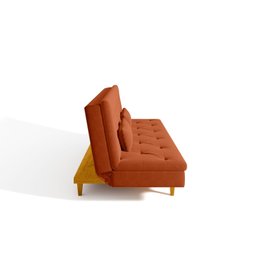 Sofá Cama 3 Lugares em Suede Tokio Yescasa - 9
