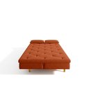 Ver mais imagens de Sofá Cama 3 Lugares Reclinável Yescasa Suede Tókio Pés Madeira Laranja