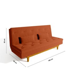 Sofá Cama 3 Lugares em Suede Tokio Yescasa - 3