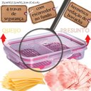 Ver imagem 3 de Porta frios hermético Trava Mais com 2 divisórias e escorredor vermelho Plasutil ref.14334