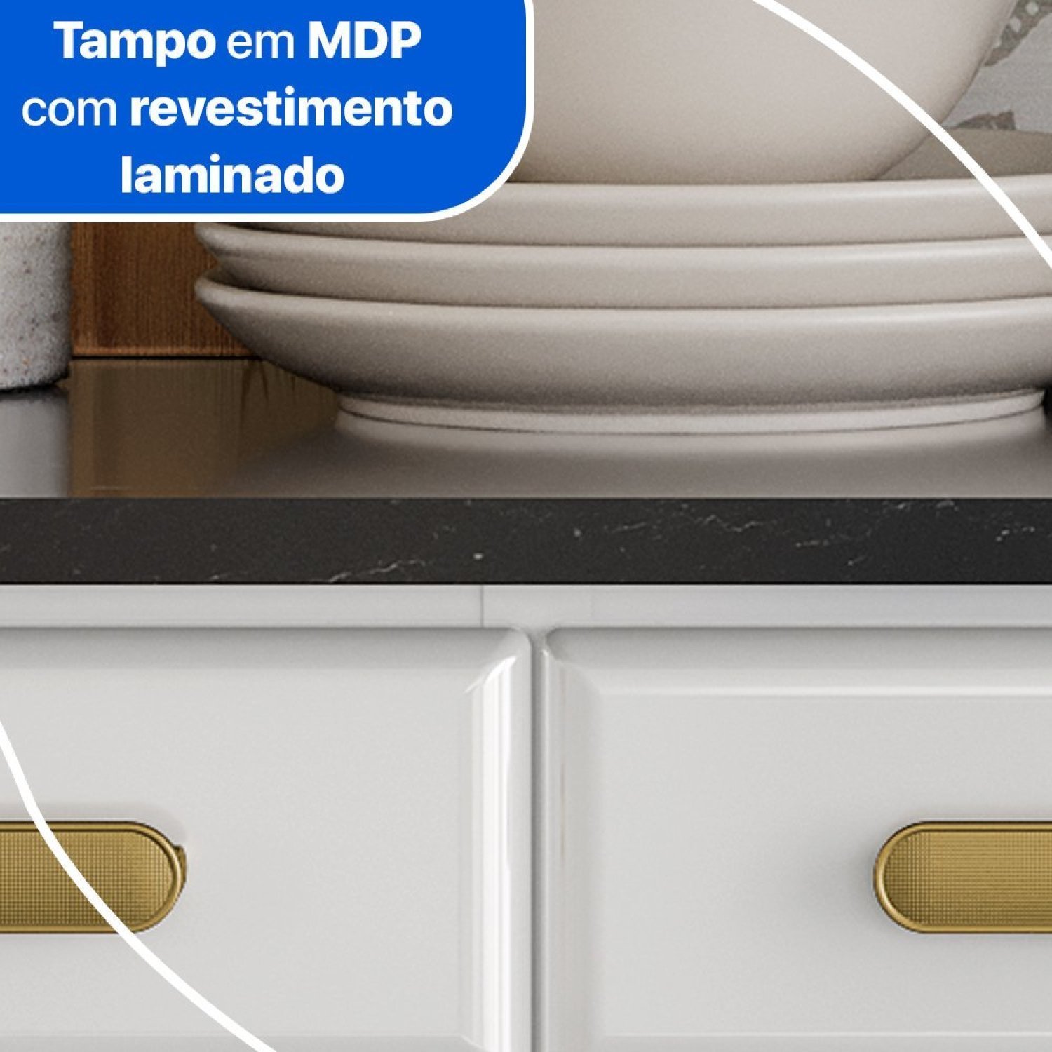 Cozinha de Aço Completa 5 Vidros com Balcão 14 Portas 3 Gavetas Ágata - 8