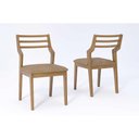 Ver imagem 2 de Cadeira Sala de Jantar Damasco Kit 2 Un Carvalho/couríssimo Kaki - Cimol