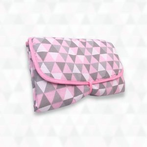 Trocador de Fraldas Portátil Impermeável Cor:triângulo Rosa
