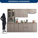 Ver imagem 3 de Cozinha Modulada Americana com Cristaleira 7 Peças 280cm Unna Poliman Móveis