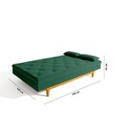 Ver imagem 4 de Sofá Cama 3 Lugares em Suede Tokio Yescasa Verde