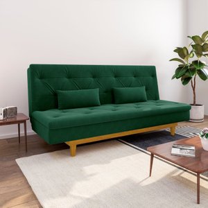 Sofá Cama 3 Lugares em Suede Tokio Yescasa